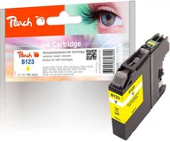 Tusze zamienniki - Tusz Peach Patrone Brother LC-123 żółty Comp. - PI500-84 - miniaturka - grafika 1