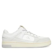 Sneakersy męskie - Sneakersy Calvin Klein Jeans Basket Cup Low Laceup Lth Mix YM0YM01308 Biały - miniaturka - grafika 1