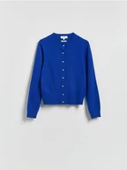 Swetry damskie - Reserved - Kardigan z wełny merino - niebieski - miniaturka - grafika 1