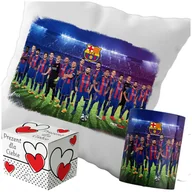Gadżety dla niej i dla niego - Kubek Poduszka Barcelona 330ml 40x40cm i Opakowanie Na Prezent Imię - miniaturka - grafika 1