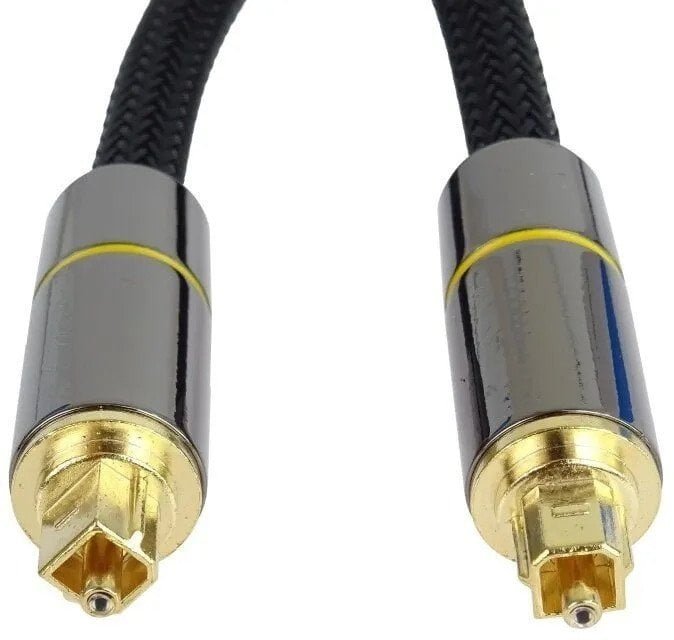 PremiumCord Optyczny audio kabel Toslink, OD:7mm, Gold-metal design + Nylon, 3m