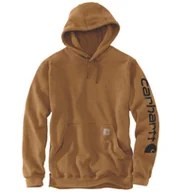 Bluzy męskie - Bluza Carhartt Midweight Signature Sleeve Logo Hooded Sweatshirt CARHARTT BROWN - miniaturka - grafika 1