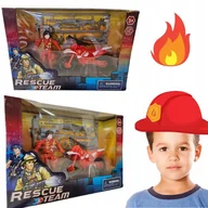 Figurki dla dzieci - RESCUE TEAM Zestaw Straż Pożarna Figurka Strażak na motorze Ratownik - miniaturka - grafika 1