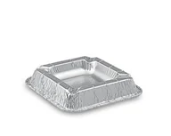 Akcesoria i części AGD - popielniczka aluminiowa 100szt. kwadrat | 39-12 - miniaturka - grafika 1