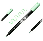 Kredki, ołówki, pastele i pisaki - Pisak do kaligrafii pędzelkowy TOMBOW BRUSH PEN fudenosuke pastel zielony green - miniaturka - grafika 1