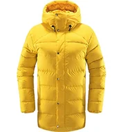 Kurtki damskie - Haglöfs Damska kurtka puchowa Näs Down Jacket Insulating, oddychająca, odporna na działanie wody żółty Pumpkin Yellow L 604638 - miniaturka - grafika 1