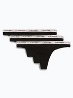 Majtki damskie - Calvin Klein - Stringi damskie, opakowanie po 3 szt., czarny - miniaturka - grafika 1