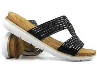 Klapki damskie na płaskiej podeszwie - INBLU PG-29, czarne - Inblu - Klapki i japonki damskie - miniaturka - grafika 1