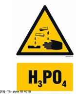 Tablice BHP - SIGNPROJECT GF052 - Kwas H3PO4 500x750 - miniaturka - grafika 1