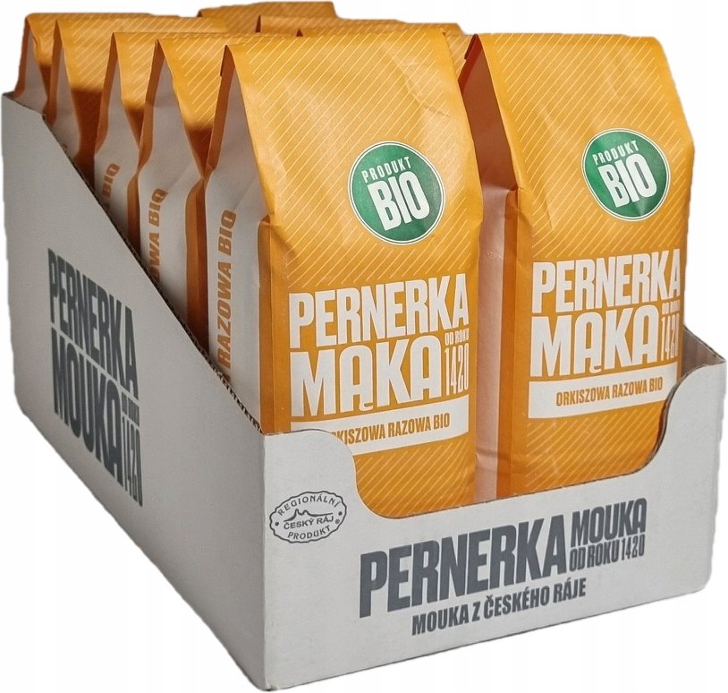 Bio Mąka Orkiszowa Razowa Pełnoziarnista 10 x 1KG Pernerka