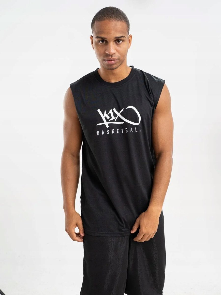 Sportowa Koszulka Bez Rękawków Męska Czarna Tank Top K1X Hardwood Nba L