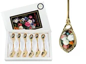 Widelce - Kpl. 6 łyżeczek - Kwiaty barokowe (CARMANI) - miniaturka - grafika 1