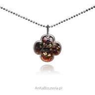 Wisiorki - ankabizuteria.pl Zawieszka srebrna KONICZYNKA z zielono - wiśniowym b - miniaturka - grafika 1