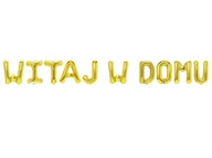 Balony i akcesoria - Zestaw balonów foliowych "Witaj w domu" złoty - 40 cm - miniaturka - grafika 1