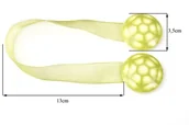 Akcesoria do wystroju okien - Upinacz dekoracyjny z magnesem koło zielony x2 - miniaturka - grafika 1