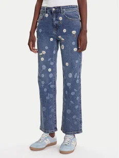 Desigual Jeansy Daisys 25WWDD16 Niebieski Straight Fit - Spodnie damskie - miniaturka - grafika 1