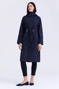 Długa granatowa parka - Greenpoint - Kurtki damskie - miniaturka - grafika 1