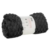 Koce i narzuty dla dzieci - ﻿Koc FLANO z efektem 3D czarny 200x220 miękki kocyk - miniaturka - grafika 1