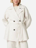Płaszcze damskie - Płaszcz damski Tommy Hilfiger WW0WW39408 40 Biały (8720644405840) - miniaturka - grafika 1