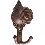 Wieszaki i stojaki - Uchwyt żeliwny rustykalny róża 13,9 cm - miniaturka - grafika 1