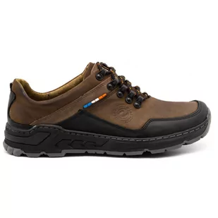 Męskie buty trekkingowe skórzane 292GT brązowe - Buty Olivier - Buty trekkingowe męskie - miniaturka - grafika 1