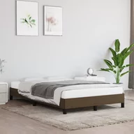 Łóżka - Lumarko Rama łóżka, ciemnobrązowa, 120x200 cm, obita tkaniną - miniaturka - grafika 1
