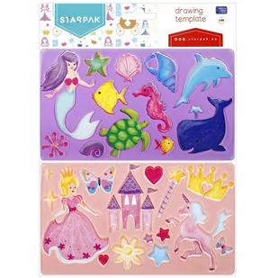 Szablon Ksiezniczki 225X130 2Szt Starpak - Przybory szkolne - miniaturka - grafika 1