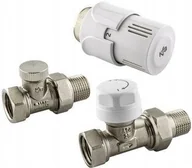 Akcesoria grzewcze - KFA zestaw termostatyczny grzejnikowy, prosty, biały 757-040-07-BL - miniaturka - grafika 1