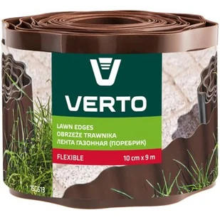 VERTO Obrzeże do trawników VERTO 15G513 Brązowy 10 cm x 9 m) - Ogrodzenia - miniaturka - grafika 1