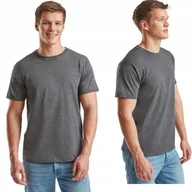 Koszulki męskie - Koszulka Męska T-Shirt Bawełna FRUIT the Loom 610360 SZARY Heather XL - miniaturka - grafika 1
