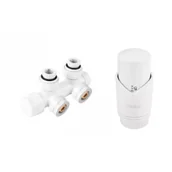 Akcesoria grzewcze - FERRO ZTD30WH Dekoracyjny zestaw termostatyczny zespolony, kątowy BIAŁY - miniaturka - grafika 1