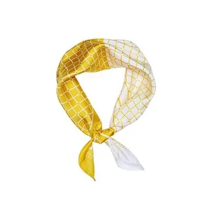 Hermine Hold Jedwabny szalik Hermine, YELLOW-BIAŁY - Apaszki i szaliki damskie - miniaturka - grafika 1