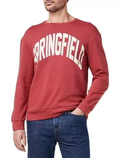 Bluzy męskie - Springfield Bluza męska, różowa, L, Rosa, L - grafika 1