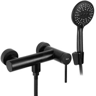 Baterie wannowe i prysznicowe - Czarna bateria prysznicowa Clif Rea - miniaturka - grafika 1