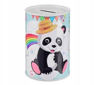 Skarbonki - METALOWA PUSZKA SKARBONKA MISIE PANDA 8x12,5CM - miniaturka - grafika 1