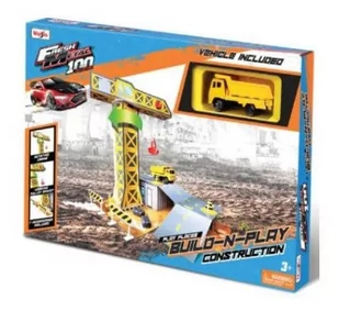 Maisto Build N Play Plac Budowy Zestaw z Autem - Samochody i pojazdy dla dzieci - miniaturka - grafika 1