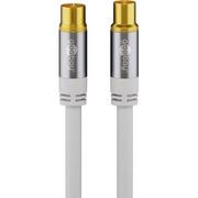 Kable - Goobay TV antenna cable 135dB white 1m 4x shielded (70313) - miniaturka - grafika 1