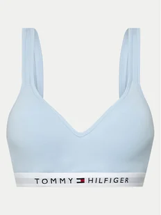 Tommy Hilfiger Biustonosz top UW0UW04612 Niebieski - Bielizna sportowa damska - miniaturka - grafika 1
