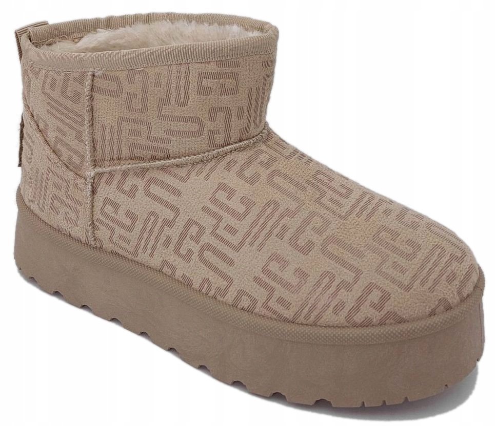 Damskie buty śniegowce Lee Cooper LCJ-25-32-3651LB beżowy 39