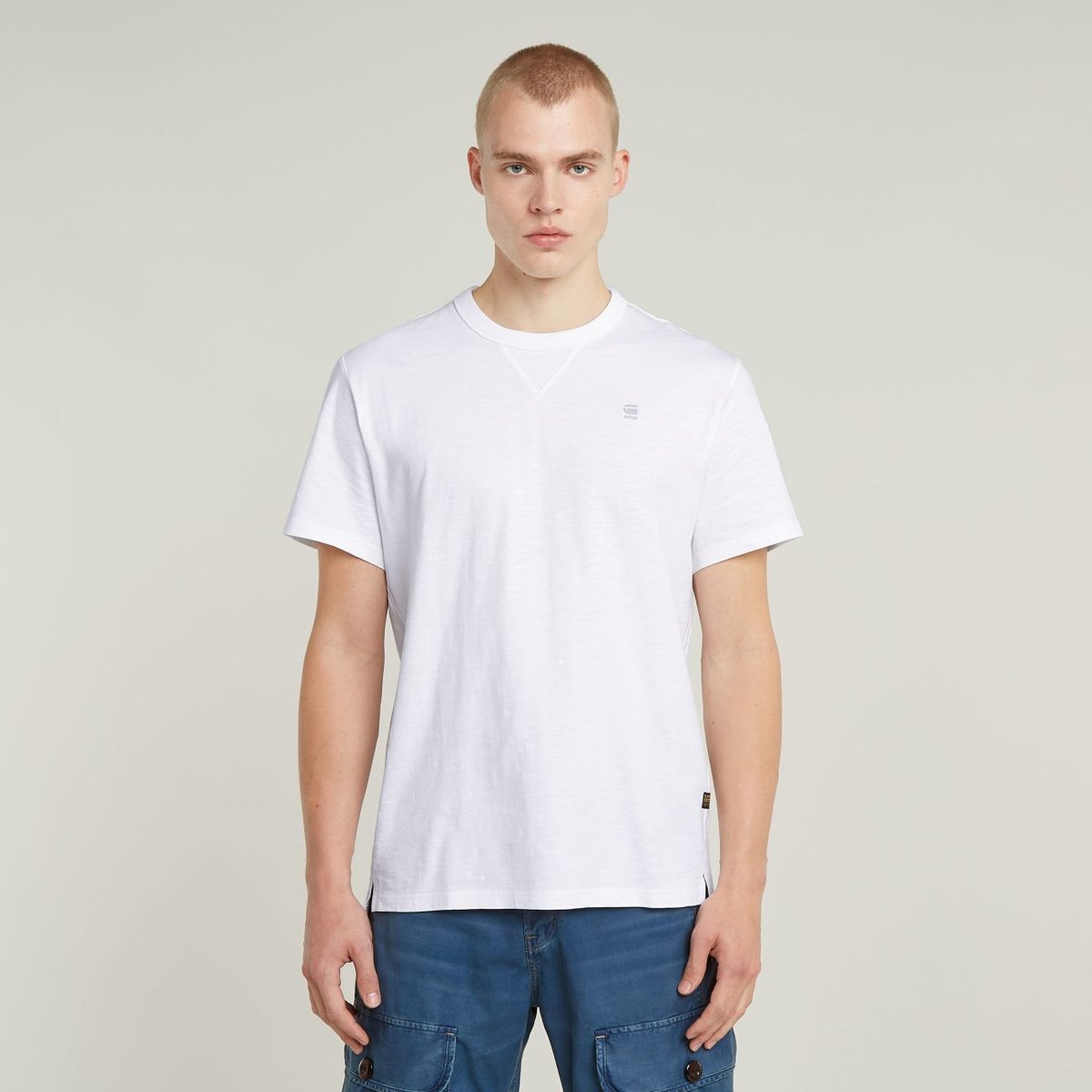 t-shirt uomo g-star d24449-b255 nifous 110 white