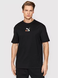 Koszulki męskie - Puma T-Shirt Brand Love 533666 Czarny Regular Fit - grafika 1