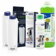 Akcesoria i części do ekspresów do kawy - Zestaw Do Delonghi, Filtr DLSC002 2szt, Płyn SER3013 250 ml, Aqualogis Verde 750 ml - miniaturka - grafika 1