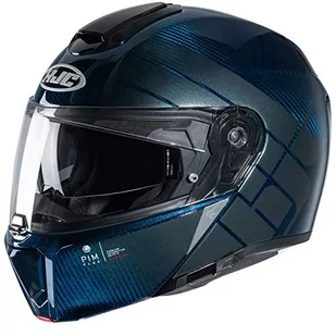 HJC Helmets Męski kask NC, czarny/niebieski, rozmiar L - Kaski motocyklowe - miniaturka - grafika 1