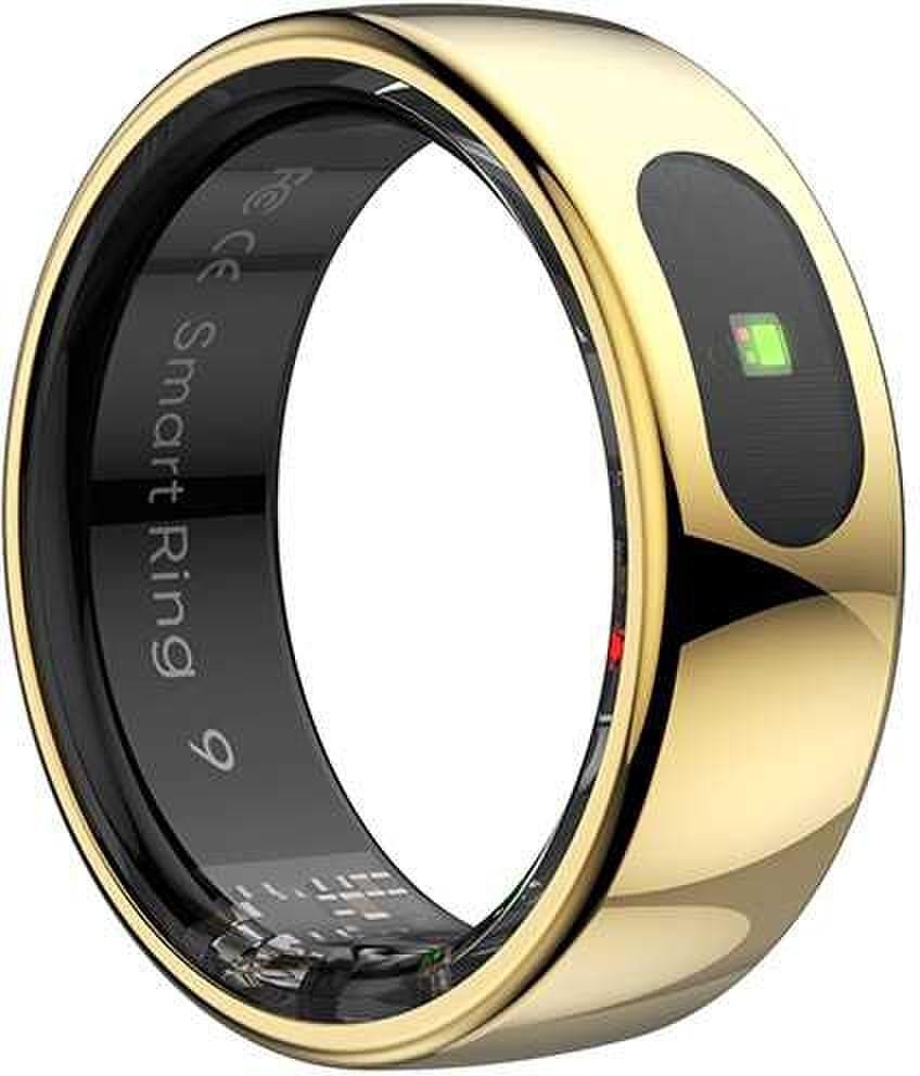 Smart RING PRO z�oty, pomiar stresu, t�tno, monitorowanie snu, roz. 9, Powerton