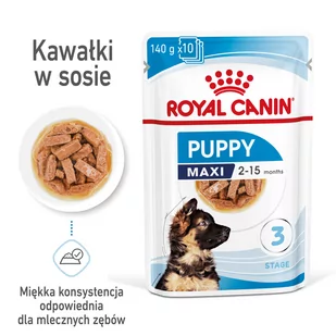 Royal Canin Maxi Puppy 10x140g 23370-uniw - Mokra karma dla kotów - miniaturka - grafika 1