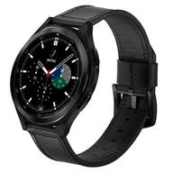 Akcesoria do smartwatchy - Samsung Pasek opaska skórzana do Galaxy Watch 4 40 42 44 46 mm Black 10694X - miniaturka - grafika 1