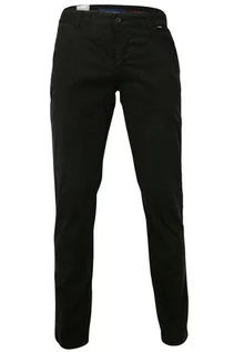 Spodnie męskie - Czarne Casualowe Męskie Spodnie -RIGON- Zwężane, Bawełniane - Rigon - grafika 1