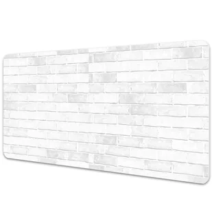 Podkładka na biurko z nadrukiem Tekstura białej cegły 90x45 cm - Podkładki na biurko - miniaturka - grafika 1
