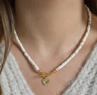 Naszyjniki - Serce i magnezyt choker - miniaturka - grafika 1