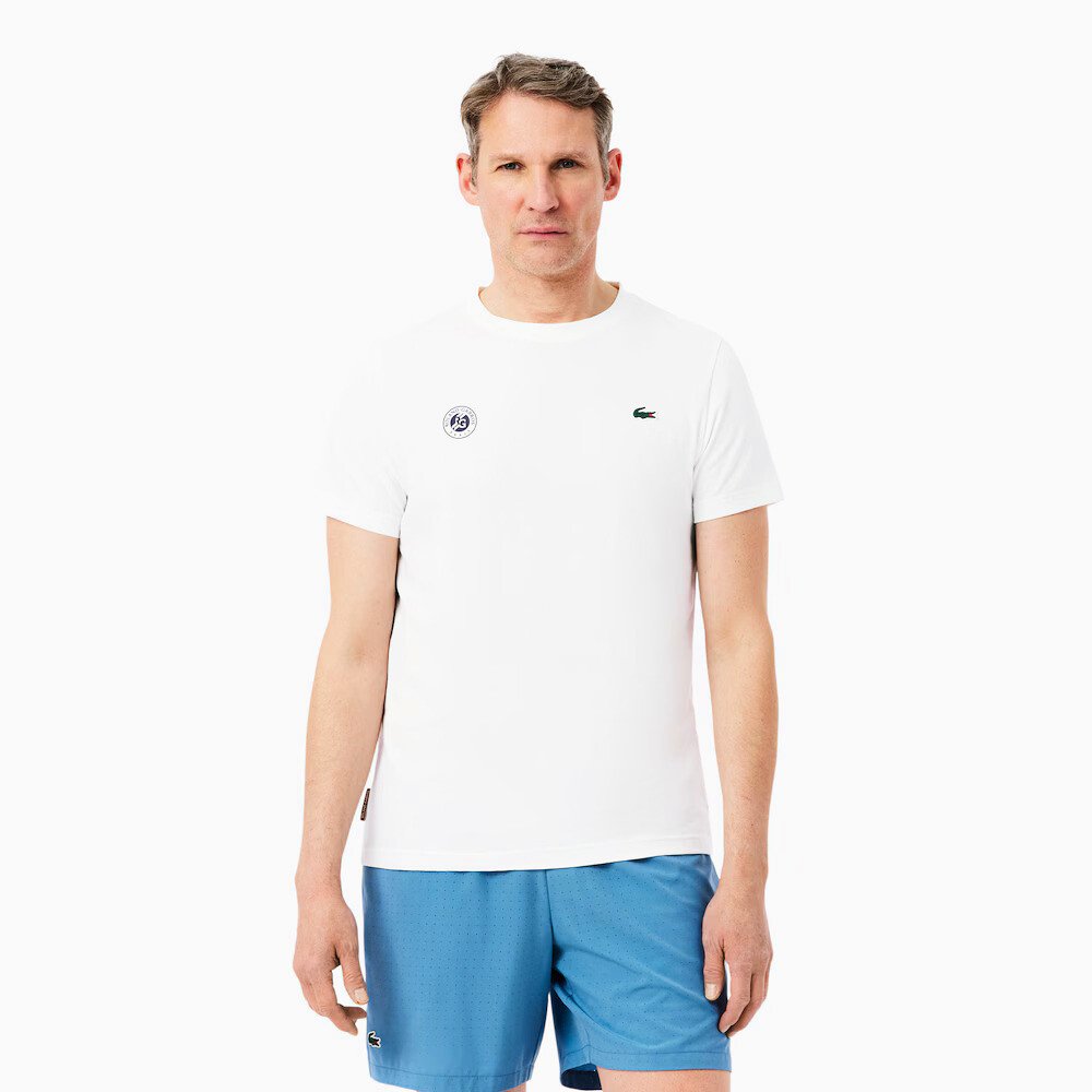 Koszulka męska Lacoste Roland Garros Performance Tee-Shirt White L